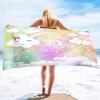 ISILA Cute Cartoon Cloud sandless Beach Towel Quick Dry Bath Towel, sandproof Beach Blanket, Adult Oversized Beach Towel view 3