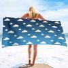 ISILA Cute Cartoon Cloud sandless Beach Towel Quick Dry Bath Towel, sandproof Beach Blanket, Adult Oversized Beach Towel view 4
