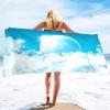 ISILA Quick Dry Bath Towel Oversized Beach Towel Cute Cartoon Cloud sandless Beach Towel, sandproof Beach Blanket, view 2