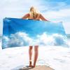 ISILA Quick Dry Bath Towel Oversized Beach Towel Cute Cartoon Cloud sandless Beach Towel, sandproof Beach Blanket, view 4