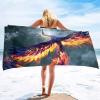 ISILA Microfiber Quick Drying Phoenix Pattern Beach Towel Travel Beach Towel Lightweight Beach Towel Pool Swimming Pool Swimming Pool Travel view 3