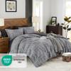 MaiRve Charcoal Grey Full Comforter Set, Textured Design Grey Crinkle Bed in A Bag Full Size, Full Comforter Set with 7 Pieces with Comforter, Sheets, Pillowcases & Shams 80"x 90" view 2