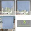 ALAGEO Tie Up Curtain for Window Solid Color Kitchen Curtains Adjustable Balloon Tie Up Shade for Small Window Light Blue Window Curtain for Kitchen Bathroom Living Room 1 Panel Rod Pocket, 52"x45" view 4