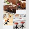 Rolling Stools Stool on Wheels Swivel Saddle Stool with Casters, Artist Stool with Red PU Synthetic Leather Seat, Adjustable Height 43-55cm, Weight Supported 160Kg, Rolling Sga (Style#3) The New view 3