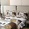 Hunting Bear Deer 100% Cotton Duvet Cover King Size, Camouflage Arrows Patchwork Comforter Cover, Rustic Farmhouse Cabin Bedding Set, Checkered Buffalo Plaid Quilt Cover with 2 Pillow Shams, Brown view 4