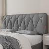 ZZYK Wipeable Headboard Pillow Wedge Wall Mounted Pillow Large Backrest Metal Buttons Bedside Upholstered Lumbar Positioning Support Cushion for Home Bed,Gray 2,35x23x2In view 1