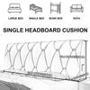 ZZYK Wipeable Headboard Pillow Wedge Wall Mounted Pillow Large Backrest Metal Buttons Bedside Upholstered Lumbar Positioning Support Cushion for Home Bed,Gray 2,35x23x2In view 4
