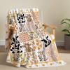 SUPERICH Cute Cow Pizza Blanket Gifts Super Soft Fleece Throw Blankets Cozy Flannel Air Conditioning Blanket Blanket for Couch Bed Queen Size 80x60 in for Adult view 1