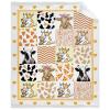 SUPERICH Cute Cow Pizza Blanket Gifts Super Soft Fleece Throw Blankets Cozy Flannel Air Conditioning Blanket Blanket for Couch Bed Queen Size 80x60 in for Adult view 3