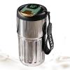 450ML Insulated Smart Water Bottle with LED Temperature Display, Stainless Steel Double Wall Vacuum Drink Flask, HOT & Cold, Drink Bottle for Gym, Home & Sports view 1