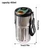 450ML Insulated Smart Water Bottle with LED Temperature Display, Stainless Steel Double Wall Vacuum Drink Flask, HOT & Cold, Drink Bottle for Gym, Home & Sports view 4