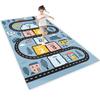 JCTQBHQF Hopscotch Rug for Kids,Fun Educational Game Play Mat, Non-Slip Numbers Learning Nursery Carpet for Playroom Children Bedroom Classroom Decor, Gift for Girls & Boys 55x79inch/140x200CM view 1