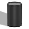 YOJIA 2.3/9L Gallon Metal Trash Can with Lid,Black,Light Luxury,Elegant Garbage Can,Bathroom Waste Basket,for Living Room,Home,Bedroom,Office,Bank,Under Desk(9L-Black) view 1