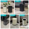 YOJIA 2.3/9L Gallon Metal Trash Can with Lid,Black,Light Luxury,Elegant Garbage Can,Bathroom Waste Basket,for Living Room,Home,Bedroom,Office,Bank,Under Desk(9L-Black) view 2