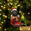 Christmas Dog Lovers - Rottweiler Dog in Santa Boot Christmas Ornament, Personalized 2D Shaped Ornament, Christmas Ornament, Custom Your Dogs Name, Personalized Acrylic Dog Christmas Ornaments view 2