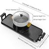BBQ Smokeless Grill Electric Grill and Hot Pot, Multifunctional BBQ hot Pot Double Pot with 5 Temperature adjustments,Portable Home Electric Barbecue 2 in1 Outdoor Teppanyaki Grill/Shabu Pot (Size : view 2