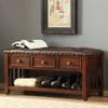 BABYCE Footstool Shoe Changing Stool American Solid Wood Door Change Shoe Bench Sofa Stool Door Can Sit Shoe Rack Storage Footstool with Drawer (Size : 92 * 38 * 45cm) view 3