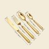 Gold Utensils Set Flatware Set for 4(16pcs) Mirror Effect Exquisite Ergonomic Family Gatherings Wedding Banquet Everyday Household Formal Occasions Best Gift Combo Include Fork Knife Spoon Set view 2