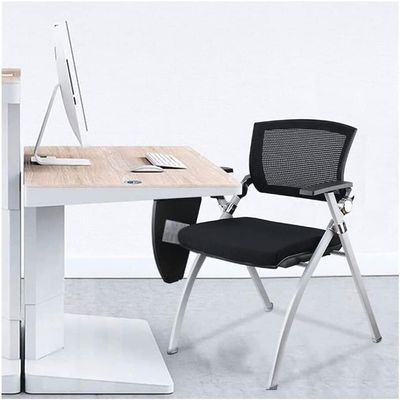 POCHY Luxury Folding Chair Stylish Folding Chair Office Chair Chair with Tablet Dining Chairs with Adjustable Armrests Training Chair Event Chair Comfortable