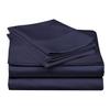 400 Thread Count Luxury Full Size, Sheet Set (4 Pc Set) 100% Egyptian Cotton Premium Long Staple Fits 16 Inch Deep Pocket Color Navy Blue Solid Pattern view 1