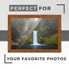 12x8 Light Brown Veneer Real Wood Picture Frame Width 1.25 Inches | Interior Frame Depth 0.5 Inches | Nevio Traditional Photo Frame Complete with UV Acrylic, Foam Board Backing & Hanging Hardware view 2