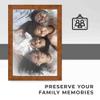 12x8 Light Brown Veneer Real Wood Picture Frame Width 1.25 Inches | Interior Frame Depth 0.5 Inches | Nevio Traditional Photo Frame Complete with UV Acrylic, Foam Board Backing & Hanging Hardware view 3