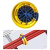 Cable Organizing Tool And Wire Comb For Network Cable Management - Category 5/6 Universal Cabling Kit To Prevent Entanglement - Yellow And Blue view 2