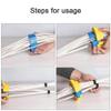 Cable Organizing Tool And Wire Comb For Network Cable Management - Category 5/6 Universal Cabling Kit To Prevent Entanglement - Yellow And Blue view 3