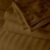400 Thread Count Luxury Twin Size, Sheet Set (4 Pc Set) 100% Egyptian Cotton Premium Long Staple Fits 16 Inch Deep Pocket Color Taupe Stripe Pattern view 2