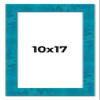 10x17 Frame Blue Teal Burl Wood Picture Frame | 1.75 Inch Moulding Width | Interior Frame Depth 0.5 Inches | Blue Veneer Traditional Photo Frame Complete with UV Acrylic, Foam Board Backing & Hanging view 1