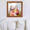 10x10 Light Brown Veneer Real Wood Picture Frame Width 1.25 Inches | Interior Frame Depth 0.5 Inches | Nevio Traditional Photo Frame Complete with UV Acrylic, Foam Board Backing & Hanging Hardware view 3