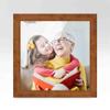 10x10 Light Brown Veneer Real Wood Picture Frame Width 1.25 Inches | Interior Frame Depth 0.5 Inches | Nevio Traditional Photo Frame Complete with UV Acrylic, Foam Board Backing & Hanging Hardware view 4