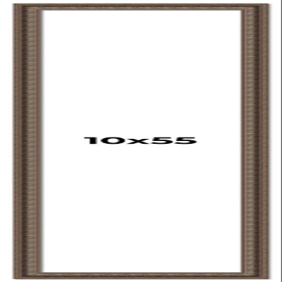 10x55 Ornate Brown Real Wood Picture Frame Width 1.5 Inches | Interior Frame Depth 0.5 Inches | Zisa Ornate Photo Frame Complete with UV Acrylic, Foam Board Backing & Hanging Hardware