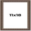 11x18 Ornate Brown Real Wood Picture Frame Width 1.5 Inches | Interior Frame Depth 0.5 Inches | Zisa Ornate Photo Frame Complete with UV Acrylic, Foam Board Backing & Hanging Hardware view 1