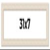31x7 Frame White Wash Rustic Cream Picture Frame | 1.75 Inch Moulding Width | Complete with UV Acrylic Plexiglass, Foam Board Backing & Hanging Hardware view 1