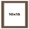 10x15 Frame Golden Caramel Solid Wood Bronze Picture Frame | 1.25 Inch Moulding Width | 0.5 Inch Frame Depth | Complete with UV Acrylic Plexiglass, Foam Board Backing & Hanging Hardware Included view 1