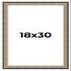 18x30 Frame Silver Real Wood Picture Frame Width 1.75 Inches | Interior Frame Depth 0.5 Inches | Fabrizio Ornate Photo Frame Complete with UV Acrylic, Foam Board Backing & Hanging Hardware view 1