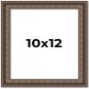 10x12 Ornate Brown Real Wood Picture Frame Width 1.5 Inches | Interior Frame Depth 0.5 Inches | Zisa Ornate Photo Frame Complete with UV Acrylic, Foam Board Backing & Hanging Hardware view 1