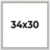 34x30 Frame Silver Real Wood Picture Frame Width 1.25 Inches | Interior Frame Depth 0.5 Inches | Florian Contemporary Photo Frame Complete with UV Acrylic, Foam Board Backing & Hanging Hardware view 1