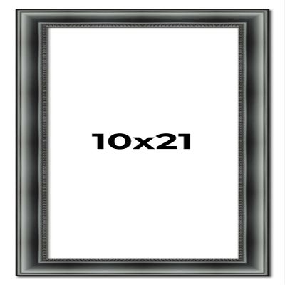 10x21 Frame Black Real Wood Picture Frame Width 1.5 Inches | Interior Frame Depth 0.5 Inches | Castle Black Traditional Photo Frame Complete with UV Acrylic, Foam Board Backing & Hanging Hardware