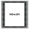 10x21 Frame Black Real Wood Picture Frame Width 1.5 Inches | Interior Frame Depth 0.5 Inches | Castle Black Traditional Photo Frame Complete with UV Acrylic, Foam Board Backing & Hanging Hardware view 1