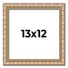 13x12 Frame Silver Bamboo Solid Wood Picture Frame | 1.5 Inch Moulding Width | Interior Frame Depth 0.5 Inches | Beechey Bamboo Frame with UV Acrylic Plexiglass, Foam Board Backing & Hanging Hardware view 1