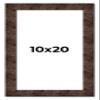 10x20 Frame Brown Burl Real Wood Picture Frame Width 1.625 Inches | Interior Frame Depth 0.5 Inches | Dracon Mid Century Photo Frame Complete with UV Acrylic, Foam Board Backing & Hanging Hardware view 1