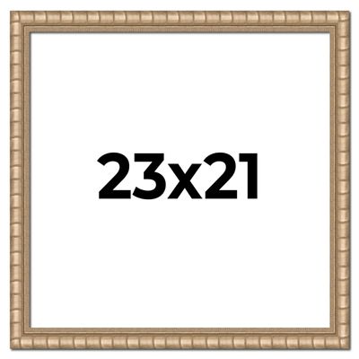 23x21 Frame Silver Bamboo Solid Wood Picture Frame | 1.5 Inch Moulding Width | Interior Frame Depth 0.5 Inches | Beechey Bamboo Frame with UV Acrylic Plexiglass, Foam Board Backing & Hanging Hardware