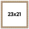 23x21 Frame Silver Bamboo Solid Wood Picture Frame | 1.5 Inch Moulding Width | Interior Frame Depth 0.5 Inches | Beechey Bamboo Frame with UV Acrylic Plexiglass, Foam Board Backing & Hanging Hardware view 1
