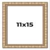 11x15 Frame Silver Bamboo Solid Wood Picture Frame | 1.5 Inch Moulding Width | Interior Frame Depth 0.5 Inches | Beechey Bamboo Frame with UV Acrylic Plexiglass, Foam Board Backing & Hanging Hardware view 1