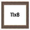 11x8 Frame Golden Caramel Solid Wood Bronze Picture Frame | 1.25 Inch Moulding Width | 0.5 Inch Frame Depth | Complete with UV Acrylic Plexiglass, Foam Board Backing & Hanging Hardware Included view 1