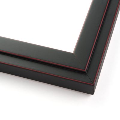 10x13 Frame Black Real Wood Picture Frame Width 1.25 Inches | Interior Frame Depth 0.5 Inches | Gessato Red Modern Photo Frame Complete with UV Acrylic, Foam Board Backing & Hanging Hardware