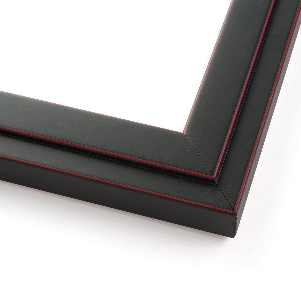 10x13 Frame Black Real Wood Picture Frame Width 1.25 Inches | Interior Frame Depth 0.5 Inches | Gessato Red Modern Photo Frame Complete with UV Acrylic, Foam Board Backing & Hanging Hardware