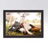 10x13 Frame Black Real Wood Picture Frame Width 1.25 Inches | Interior Frame Depth 0.5 Inches | Gessato Red Modern Photo Frame Complete with UV Acrylic, Foam Board Backing & Hanging Hardware view 4